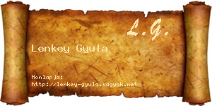 Lenkey Gyula névjegykártya