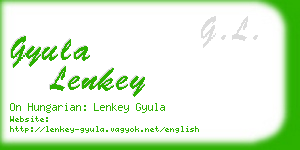 gyula lenkey business card